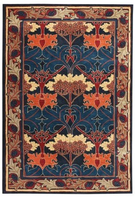 Cecil Multi Blue Traditional Style Handmade Tufted 100% Woolen Area Rug & Carpet
