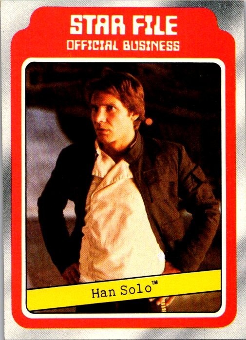1980 Topps Star Wars Empire Strikes Back #4 Han Solo Star File NM