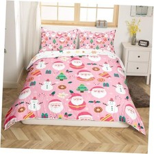 Christmas Santa Comforter Cover Size Cute Snowman Duvet Twin Christmas 05