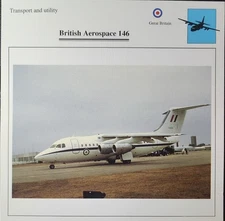 British Aerospace Plane Picture Original Vtg Aircraft Detail Collector Card 