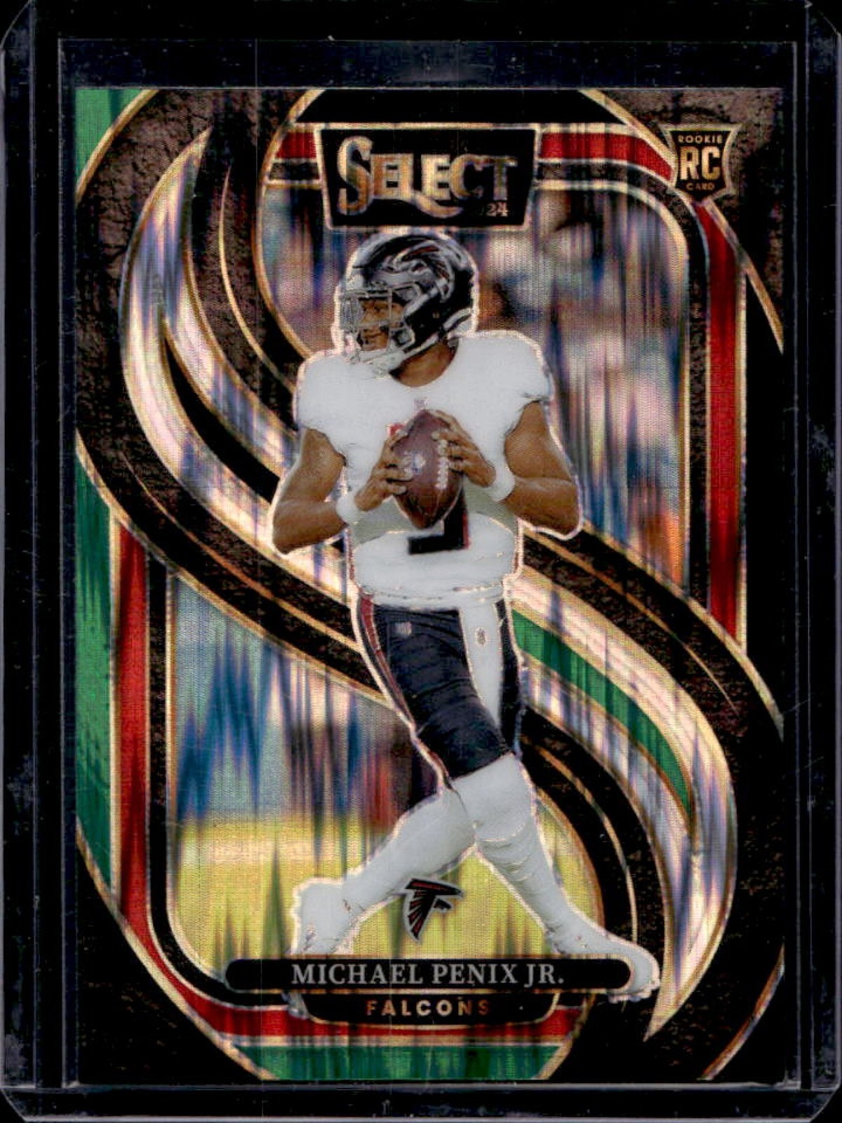 2024 Select Michael Penix Jr. Premier RC Black and Green Prizm Shock #110