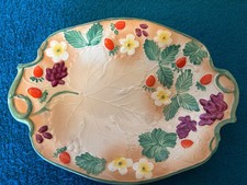 Rare Vintage Burleigh Ware Hand Painted Fruit Floral Serving dish, 28cm long