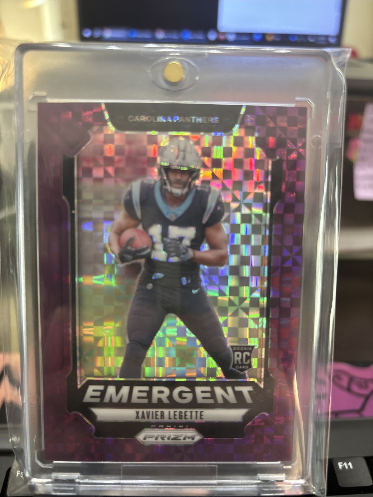 2024 Panini Prizm - Rookies Xavier Legette #398 Purple Emergent /49 (RC)