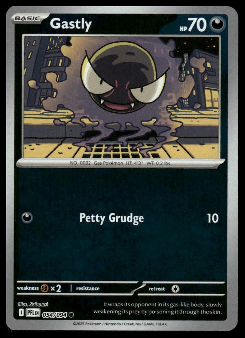 Gastly ME02: Phantasmal Flames #054/094 Reverse Holo NM