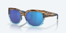 Costa Del Mar Waterwoman Shiny Wahoo/Blue Mirror 580G Polarized 55 mm Sunglasses