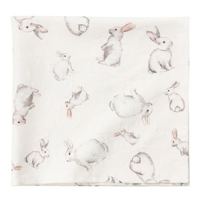 SANDER Snowball Baumwoll-Mitteldecke Tischdecke Tischläufer Frühjahr Ostern Hase