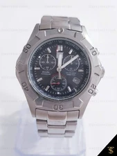 Elgin FK-1205-C Men’s Titanium Solar Chronograph Watch 20 Bar Men’s