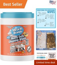 90 Count Heavy Duty Organic Cleaning Wipes - Coconut Scent for All Surfaces