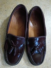 Vintage 90s GH Bass Weejuns Size 5 Women  s Loafers Leather Tassel Burgundy