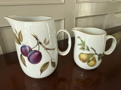 Royal Worcester Evesham Gold Two Pitchers