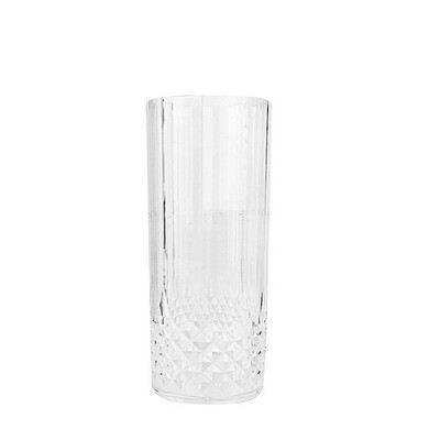 6 Clear 14 oz Crystal Plastic Drinking Glasses Party Events Disposable Tableware