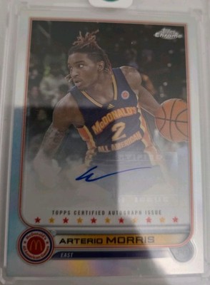 2022 Topps Chrome McDonald's All American Refractor Auto #CA-AM Arterio Morris