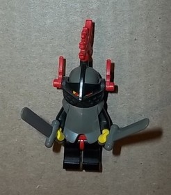 Lego Vintage Black Knight Minifigure 1992 red dragon plume 6009 cas168