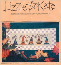 Lizzie Kate HATS OFF TO HALLOWEEN Cross Stitch Patteen ONLY ~ witch's hats