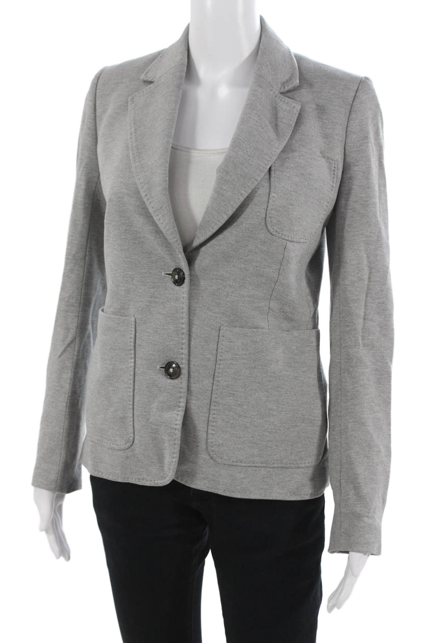 Closed Womens Basic Knit Button Jacket Gray Long … - image 3