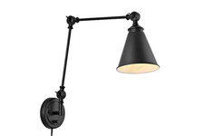 Mlian Vintage Adjustable Swing Arm Wall Lamp Foldable Black Wall Light Mlian Vintage Adjustable Swing Arm Wall Lamp Foldable Black Wall Light