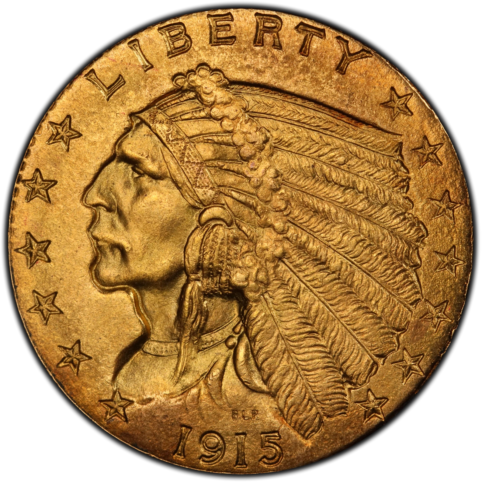 1915 $2.50 Indian Head PCGS MS66