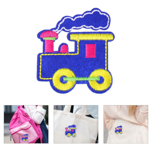  10 Pcs Cloth Decal Cartoon Train Patches Sewing Cute Embroidered Appliques - Afbeelding 1 van 12