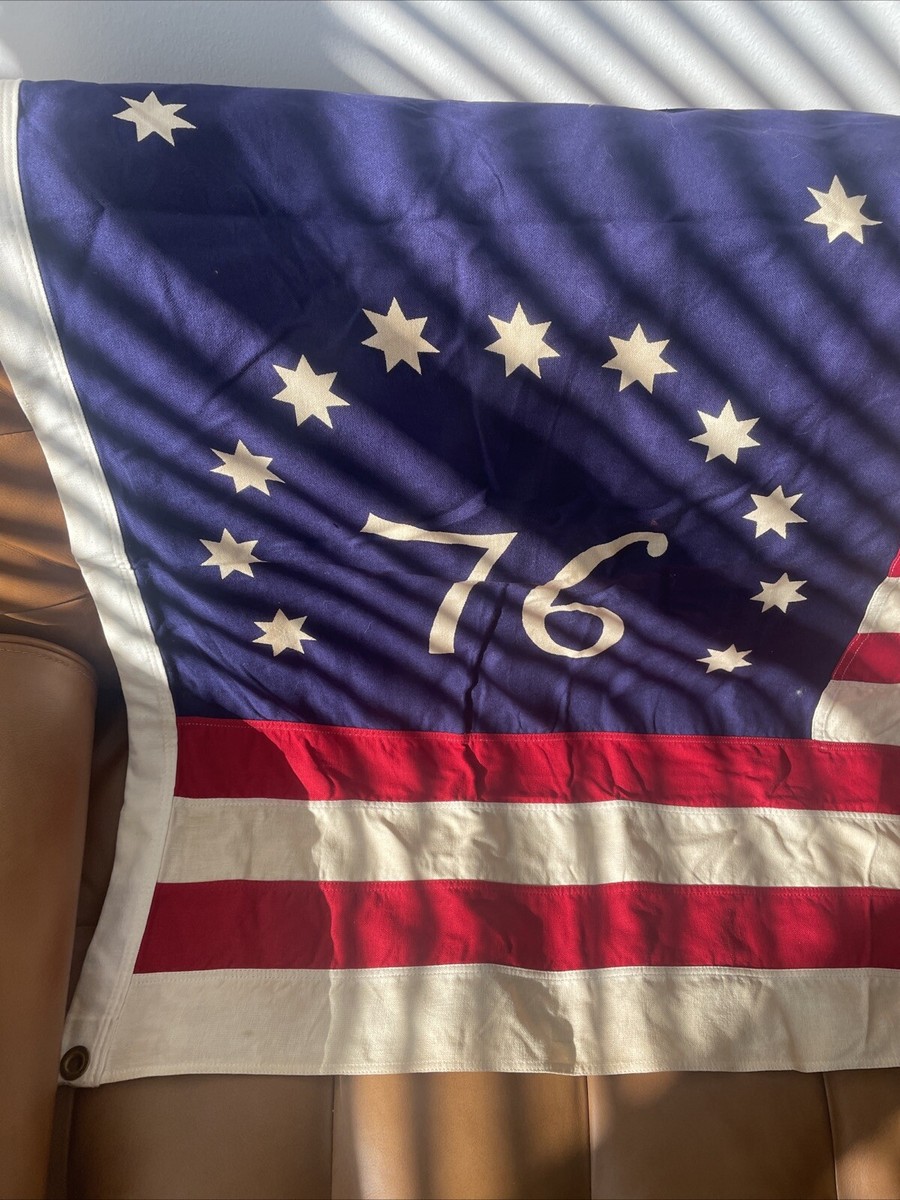 Bulldog 13州 星条旗 USA製　コットン ヴィンテージ Vintage Bulldog Colonial Flag, 13 Stars, 3 X 5 Ft