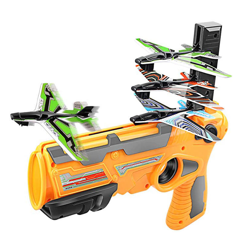 Catapult Aircraft Plane Gun Flying Launcher Toy AU 4X Glider Airplane