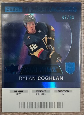 2020-21 UD CREDENTIALS DYLAN COGHLAN DEBUT TICKET ACCESS BLUE SP