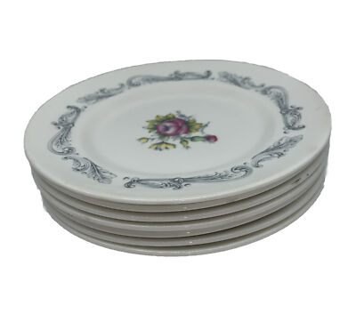 Vintage Set Of (7) Royal Doulton ''Chantilly Rose'' 6 1/8'' Bread & Butter Plates R