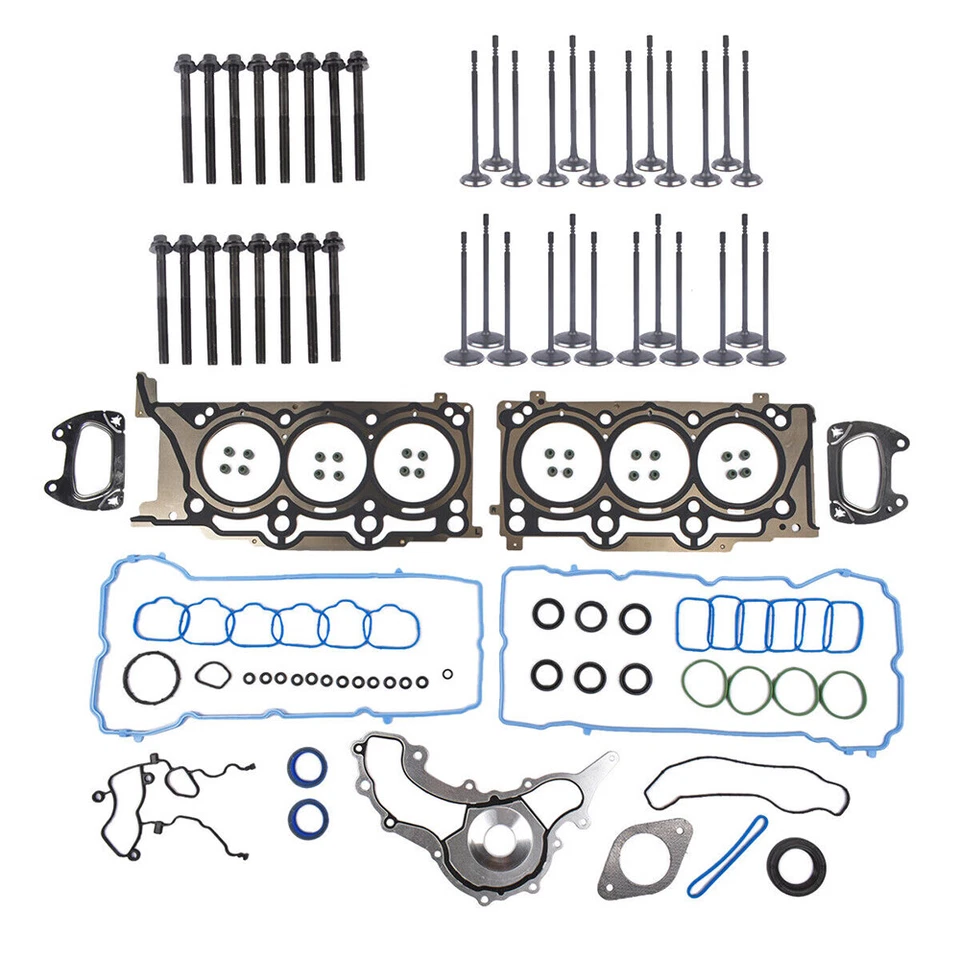 Head Gasket Set Valves Bolts Fits 2013 Ram Chrysler Dodge Avenger Jeep 3.6L - Image 3 of 4