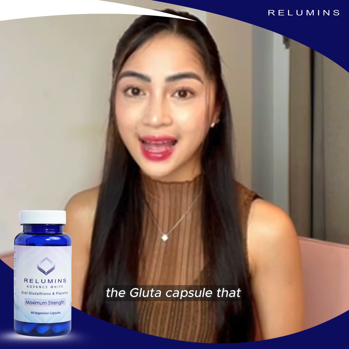 Relumins Advanced White Oral Glutathione White Caps NEW w/ Rose Hips*