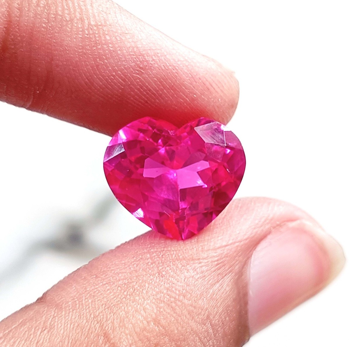 Ruby♥୨୧˙˳⋆﻿　　0118 11-13Ct Natural Amazing Pink Ruby Rare Heart Shape Certified