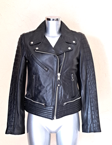 SCHOTT - BLOUSON FEMME PERFECTO LCW6810X - CUIR AGNEAU NOIR TAILLE S / 36 FR - Bild 2 von 6