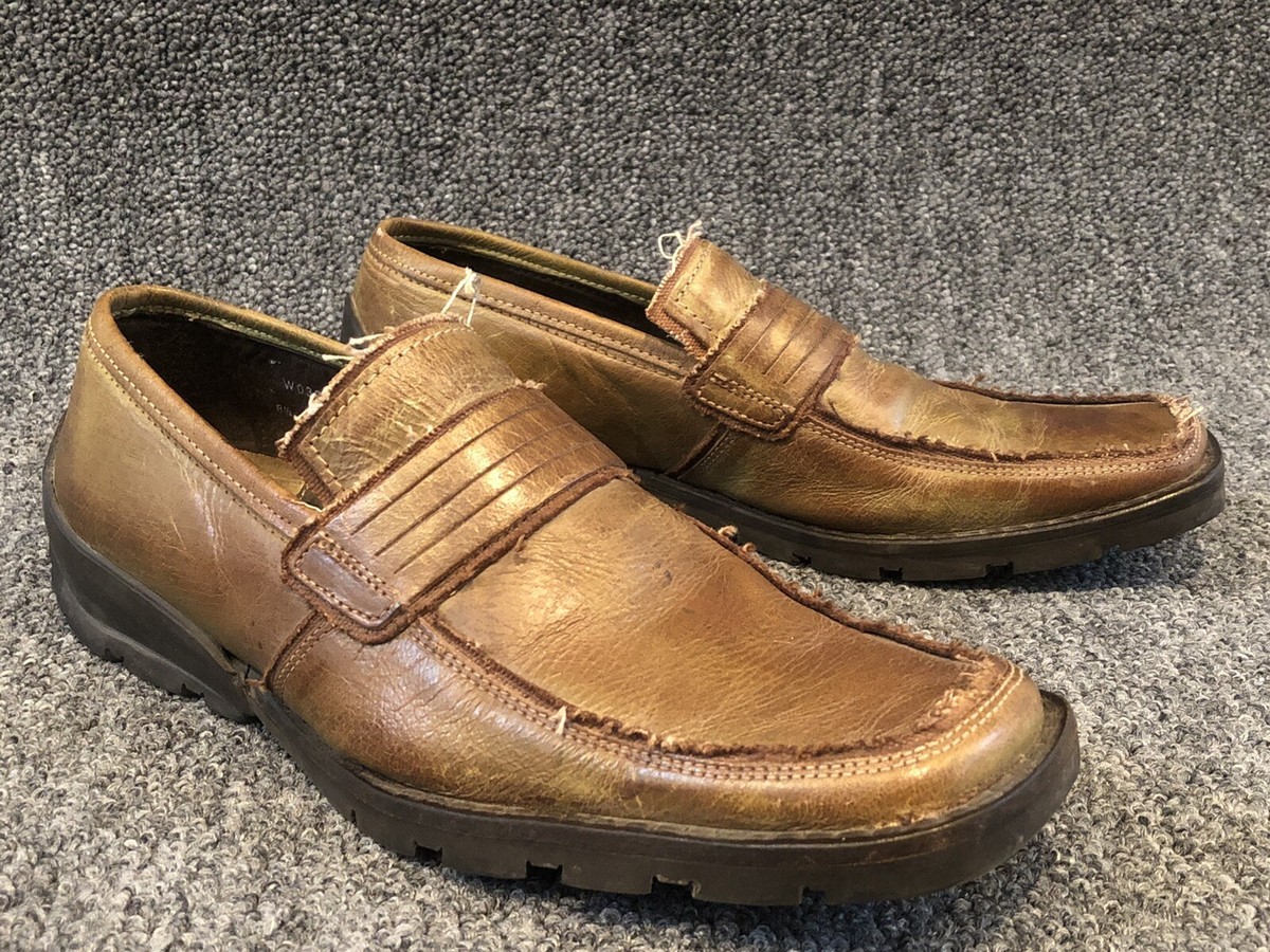 Kenneth Cole Distressed Brown Leather Loafers Kenneth Cole New York Men main image 4