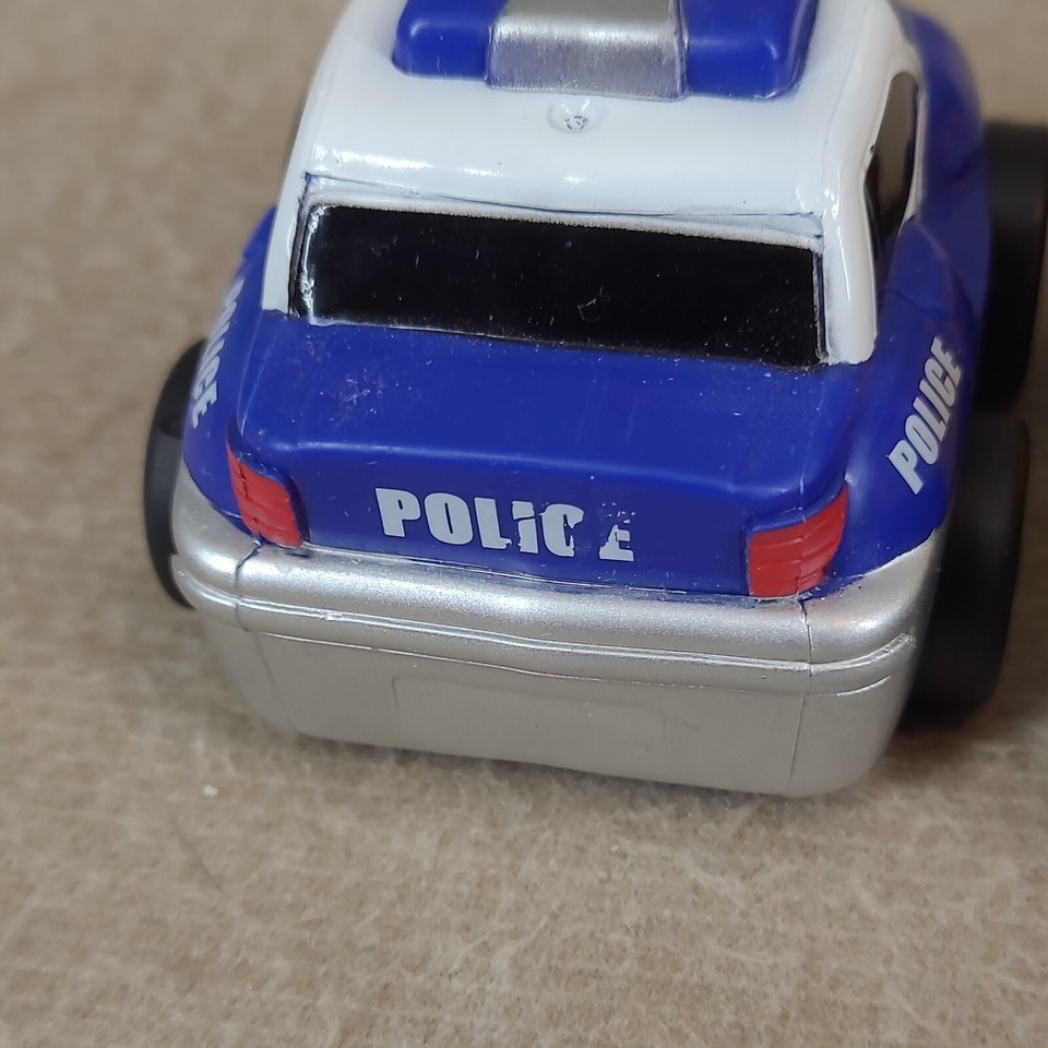 Lot of 5 Kid Galaxy Squeezable Pull Back Cars Police Bus Trash 4X4 Dump Truck eBay