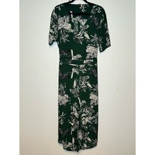 Marrfinno Womens Green Jungle Print Animal Print Jumpsuit SIZE M