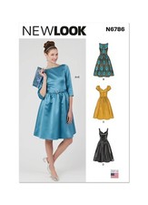 NEW LOOK 6786 MISSES' DRESSES BELT PURSE Sewing pattern Sizes 8-18 Skill AVERAGE