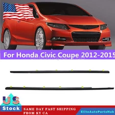 Left + Right Weatherstrip Belt Molding For Honda Civic Coupe 2D 2012-2015