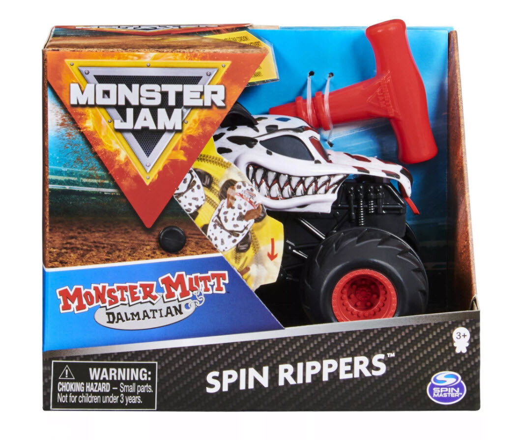 Monster Jam SPIN RIPPERS MONSTER MUTT Dalmatian Truck - Rip Cord 1