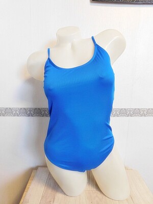 Primark Badeanzug Gr.40 Blau Gefüttert Verstellbare Träger Damen Swimwear