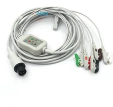 Generic 6 pins One-piece ECG Cable leads Pinch AHA 