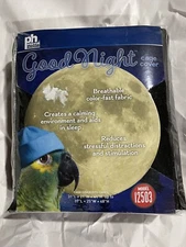 Prevue Hendryx Pet Products Good Night Bird Cage Cover, Large, Black NEW!
