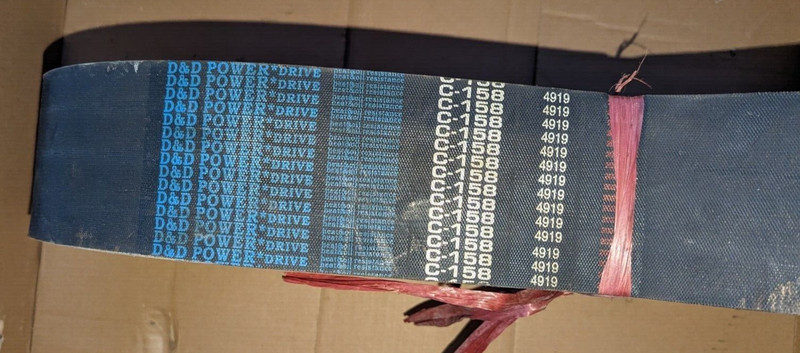 D&D PowerDrive C158/04 4919 Banded V Belt 7/8 x 162 in. OC 4 Band Industrial