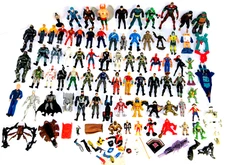 Huge Mixed Action Figure And Toy Lot / Most Are 3" - 6" Tall In Various Cond