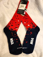 National Security Agency Dress Socks - Red and Navy Blue