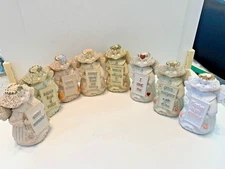 Abbey Press Angel Figurine Lot (8) Birthday, Baptism, August, Easter, Friend