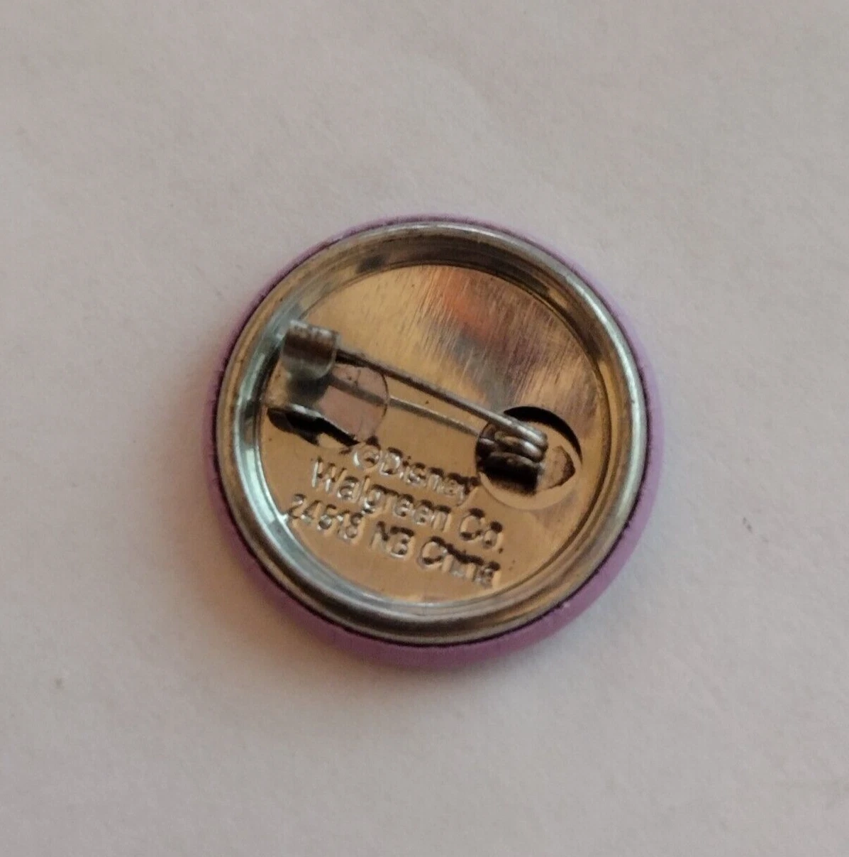 Minnie Mouse Hearts Flowers Pink Button Badge