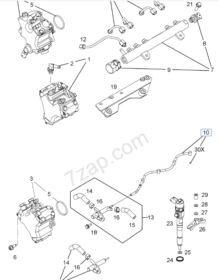 Iniettore Diesel Tubo Di Ritorno Carburante Diesel Per Opel Astra - 3
