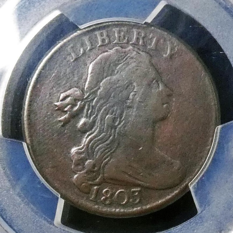 1803 Drapped Bust Large Cent. PCGS Certified VF Details. #1102