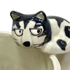 Vtg Takahashi BLACK TOM CAT San Francisco Garbage Trash Can Figurine Mug?