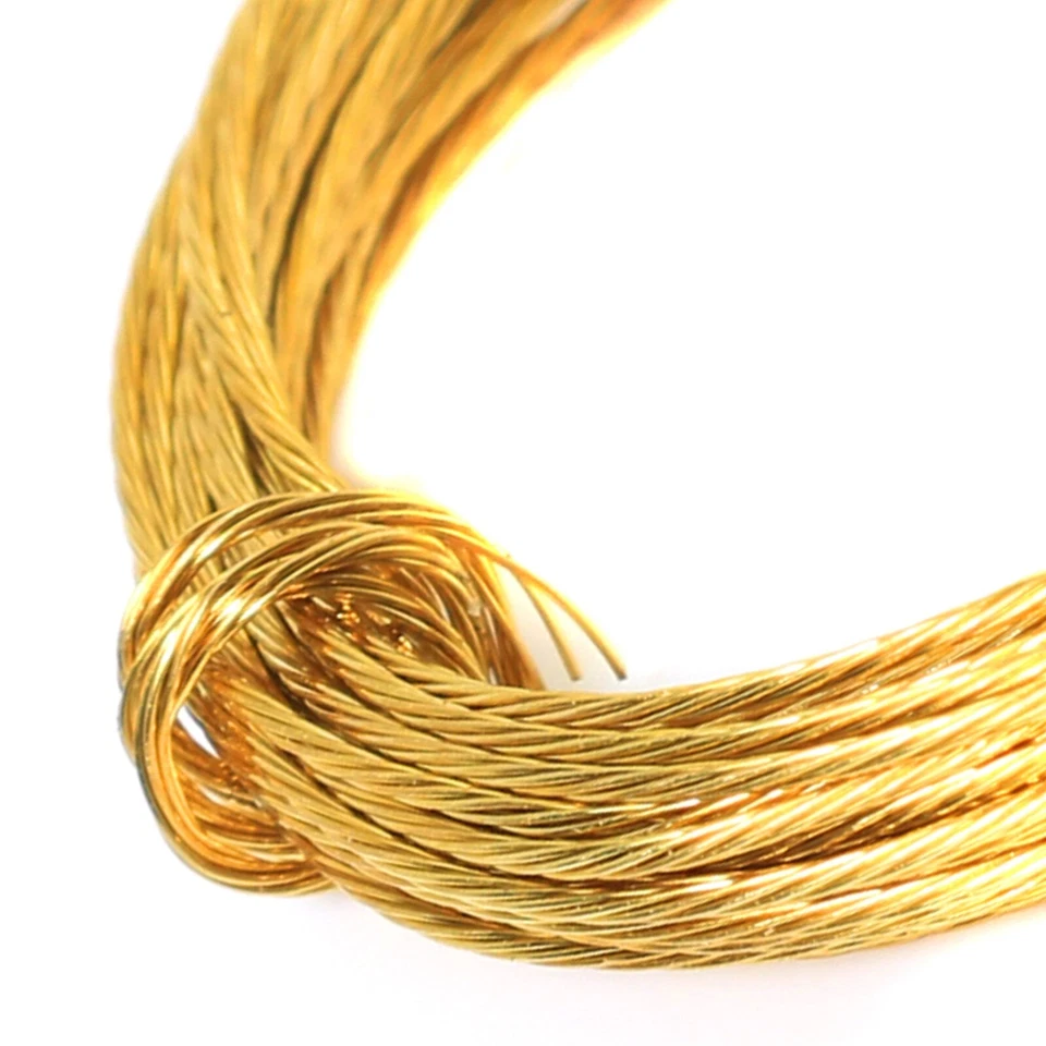 10.5m Long BRASS PICTURE WIRE Long Cable Cord Hang Mirror Photo Wall Hanging - Image 3 of 3