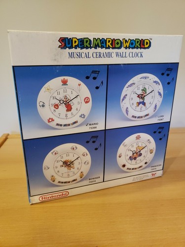 ULTRA SELTENE NEUE Super Mario World musikalische Keramik Wanduhr 1993 - Bild 3 von 12