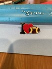 Large NFL FOOTBALL I LOVE FOOTBALL HEART LOGO LAPEL PIN BADGE — photo 8